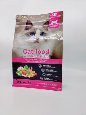 Matte Finishing Animal Feed Packaging empaqueta 2.5-8 Mil Thick Cat Food Packaging
