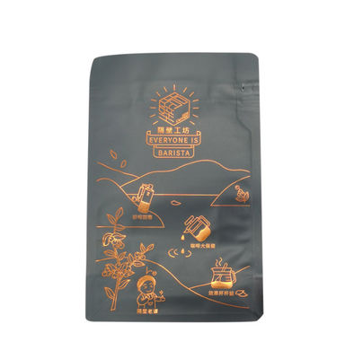 El empaquetado superior de la bolsa del café de la cremallera 250g VMPET empaqueta prenda impermeable cocida al vapor caliente
