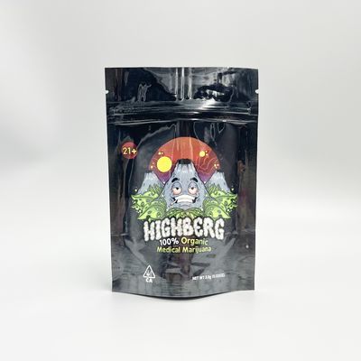 CBD de impresión de encargo florece la bolsa 160mic 320mic del soporte del papel de aluminio para arriba