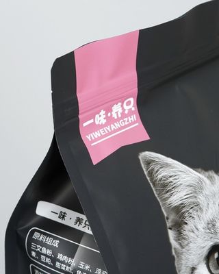 El acondicionamiento de los alimentos plástico inferior plano modificado para requisitos particulares de perro de Cat Food Bag VMPET MOPP laminó