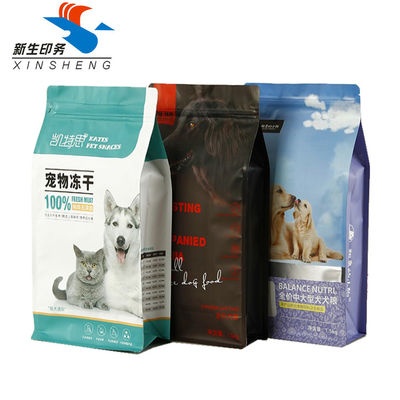El acondicionamiento de los alimentos plástico inferior plano modificado para requisitos particulares de perro de Cat Food Bag VMPET MOPP laminó