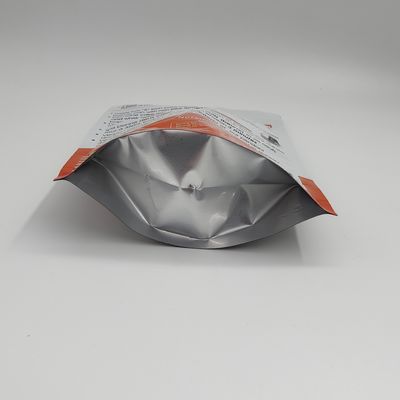 Hoja permanente que se puede volver a sellar de la bolsa del bolso del polvo de la torta del OEM del escudete de aluminio  del lado