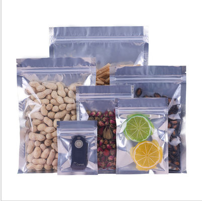 Bolsa que se puede volver a sellar metalizada Front Moisture Proof claro del bolso del envase de plástico de la hoja