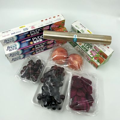 El empaquetado transparente de los PVDC se aferra película para la fruta vegetal de refrigeración