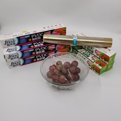 Categoría alimenticia anti de la niebla que envuelve el abrigo de la película de estiramiento de la tenencia del gusto de los PVDC de la película
