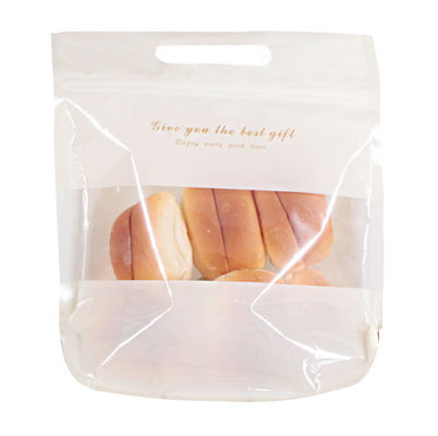 Estándar de encargo del OEM del bolso del embalaje del pan de Logo Printing Stand Up Plastic con la manija
