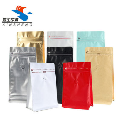 el plano de empaquetado de papel derecho de la bolsa del bolso de Kraft del papel de aluminio basa que se puede volver a sellar