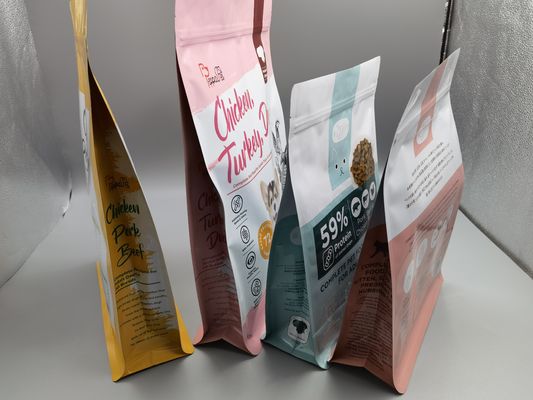 lado inferior plano de empaquetado del bolso de aluminio de 0.36m m del alimento para animales flexible grueso del papel reforzado