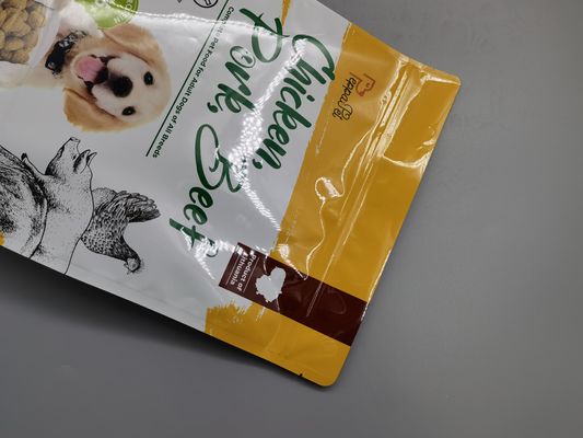 lado inferior plano de empaquetado del bolso de aluminio de 0.36m m del alimento para animales flexible grueso del papel reforzado