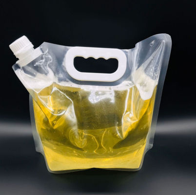bolsos de empaquetado de la bolsa del líquido transparente de la cerveza de 3L 5L 6L con la manija del canalón