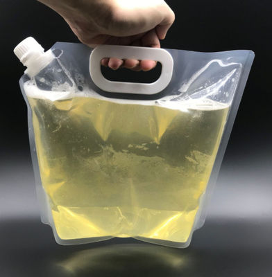 bolsos de empaquetado de la bolsa del líquido transparente de la cerveza de 3L 5L 6L con la manija del canalón