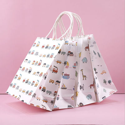 Logo Paper Carrying Shopping Bags de encargo para el regalo viste el empaquetado