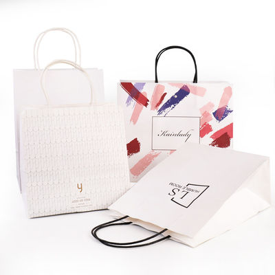 El regalo del papel de Kraft Carry Bags Drawstring Custom Printed empaqueta 150g