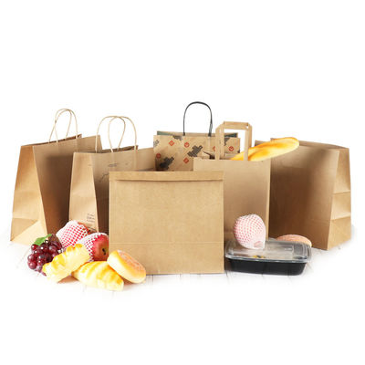 El SGS Flexo imprimió bolsos de compras de Brown que llevaban Kraft con las manijas
