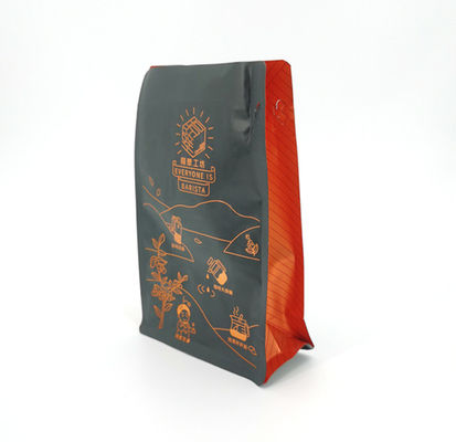 El empaquetado superior de la bolsa del café de la cremallera 250g VMPET empaqueta prenda impermeable cocida al vapor caliente