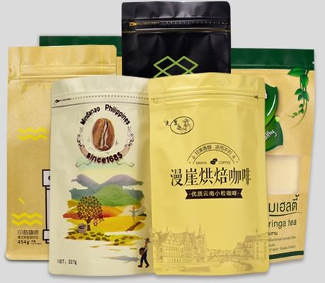 el café de la cerradura de la cremallera 120mic se levanta el café plástico Bean Packaging de las bolsas VMPET