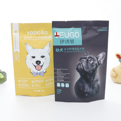 El alimento para animales no tóxico se levanta fotograbado del color de la bolsa del bolso del papel de aluminio impreso con la cremallera