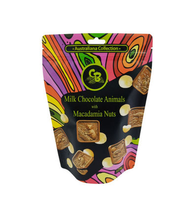Mylar que VMPET internos se colocan encima del empaquetado del chocolate empaqueta el impermeable superior de la cremallera