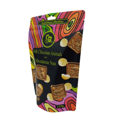 Mylar que VMPET internos se colocan encima del empaquetado del chocolate empaqueta el impermeable superior de la cremallera