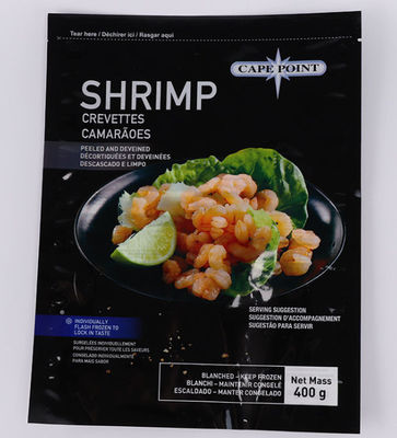 Bolso de nylon impreso del acondicionamiento de los alimentos del vacío del ISO 22000 para la carne y los mariscos congelados
