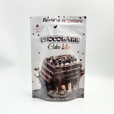 200 micrones de la cremallera de la bolsa de los alimentos de superficie brillante de aluminio del acondicionamiento