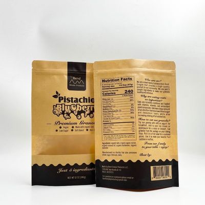Bolsos de empaquetado de papel biodegradables del bocado de la cremallera de Kraft a prueba de humedad