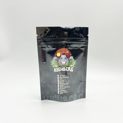 CBD de impresión de encargo florece la bolsa 160mic 320mic del soporte del papel de aluminio para arriba
