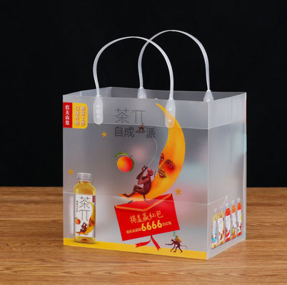 logotipo impreso de encargo manejar el bolso de compras plástico translúcido del PE