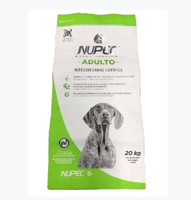 Fotograbado grande del peso que imprime bolsos del acondicionamiento de los alimentos de perro 20kg con la cremallera del botón de la diapositiva