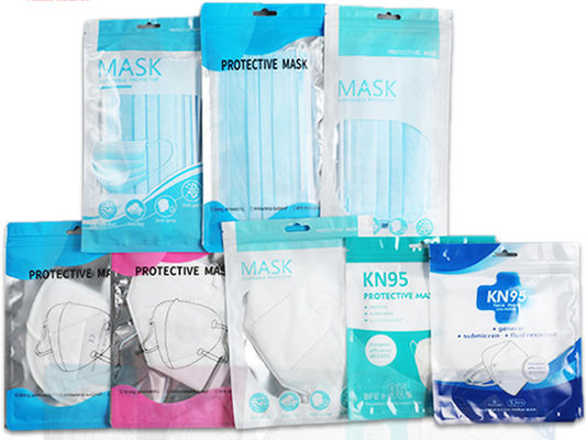 Bolsa plástica disponible clara de la cremallera de la mascarilla reutilizable