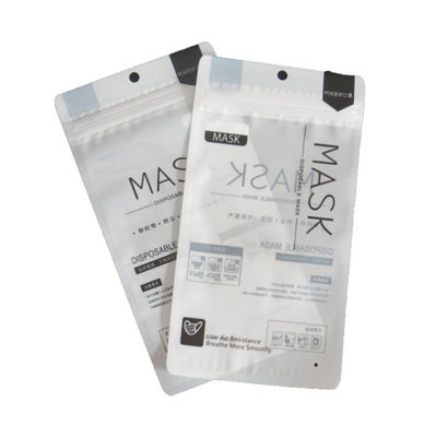 Bolsa plástica disponible clara de la cremallera de la mascarilla reutilizable