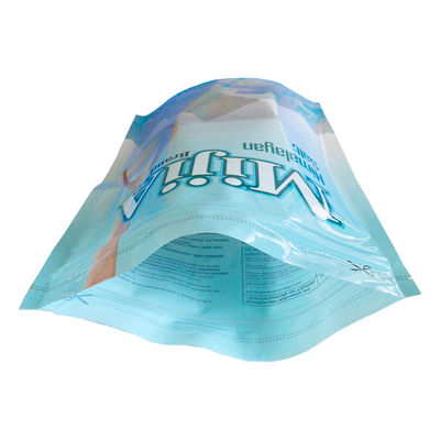 Bolsa impresa modificada para requisitos particulares 2KG del soporte de la cremallera de Mylar para arriba para el embalaje de la sal del mar