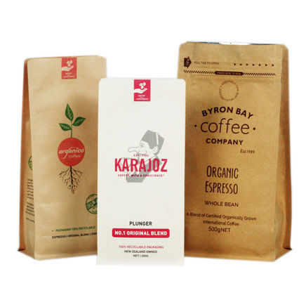 El café claro  Bean Packaging Bag Recyclable Digital de la ventana de Kraft imprimió