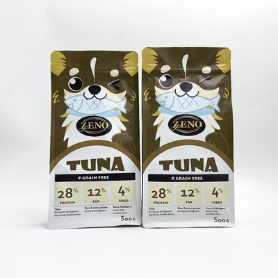 Uno mismo de empaquetado de impresión de encargo de los bolsos 500G del alimento para animales mojado que se coloca con el escudete