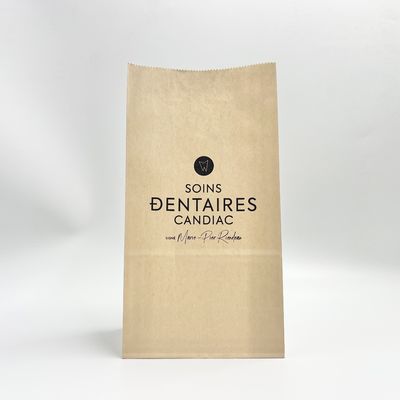 Impresión de empaquetado de papel biodegradable del fotograbado del bolso de Kraft con la parte inferior plana