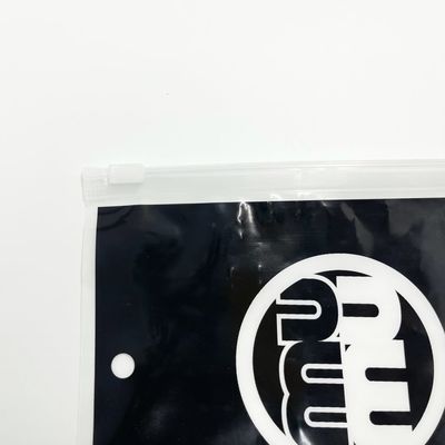 Bolso negro del envase de plástico de los guantes del polietileno PE con el tirón Tab Zipper
