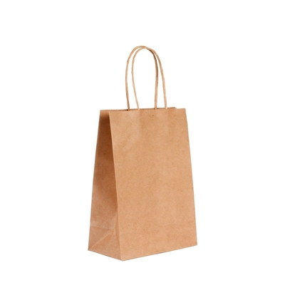 Bolsos de compras del fotograbado que llevan reciclable que barnizan la bolsa de papel de Kraft de la comida para llevar
