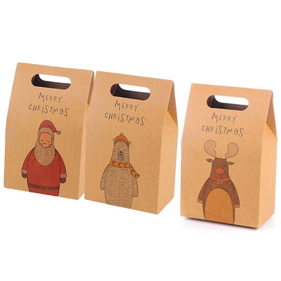 El fotograbado de los bolsos que hacían compras del regalo de la Navidad que llevaba imprimió bolsas del papel de Kraft